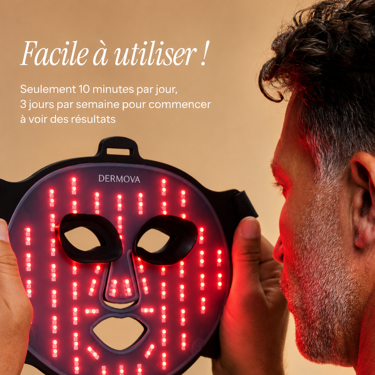 DERMOVA Masque LED Visage & Cou
